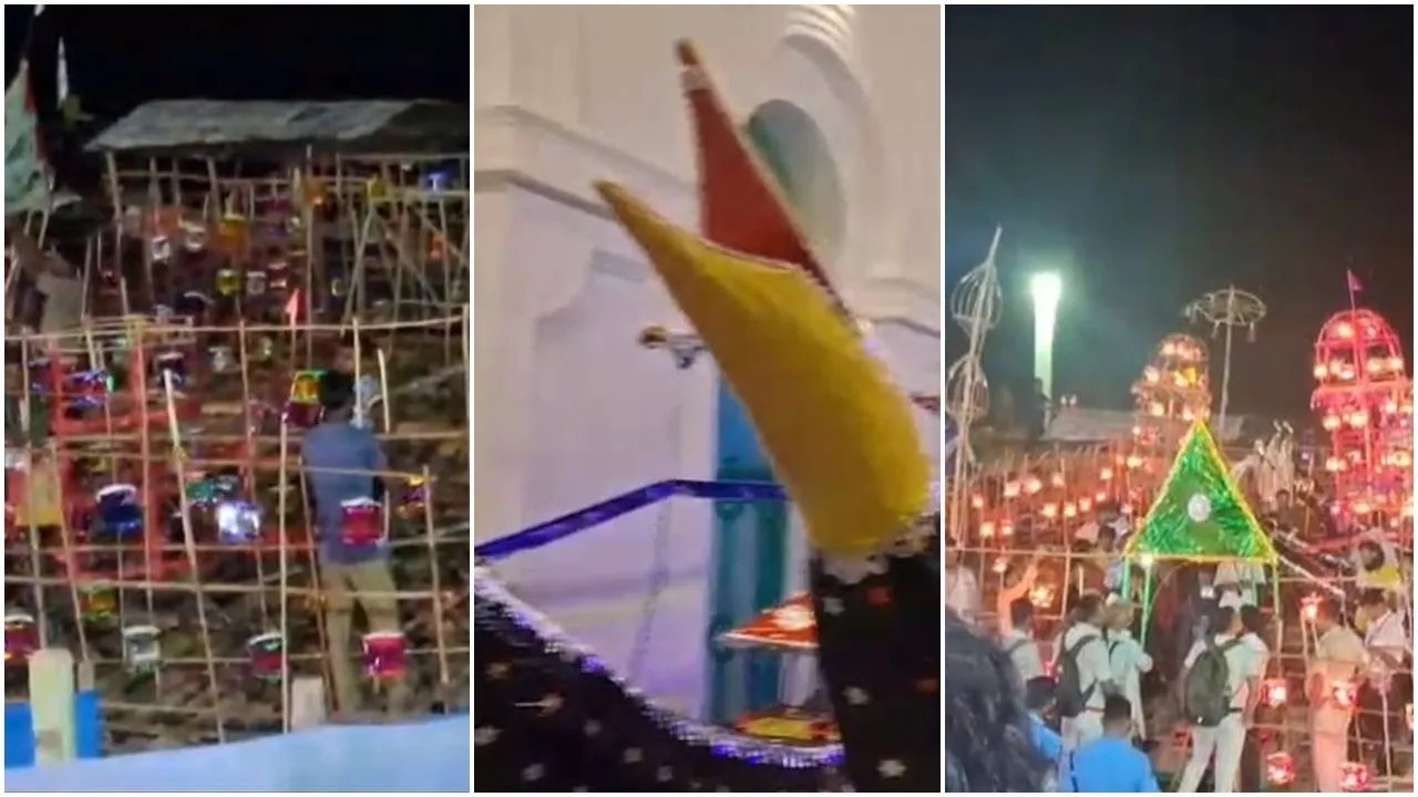 Bera Utsav  ,Nawabi tradition,  Murshidabad,  Festival returns after five years  ,Grand celebration  ,Boat rafts & lamps,  Heritage & culture  ,Bera boat floating festival,বেড়া উৎসব,  নবাবি ঐতিহ্য,  মুর্শিদাবাদ,  পাঁচ বছর পর ফিরে এল উৎসব  ,মহাসমারোহ,  নদীর ভেলা / নৌকা প্রদীপ  ,ঐতিহ্য ও সংস্কৃতি,  জয়গন্ধা নৌকা ভাসান