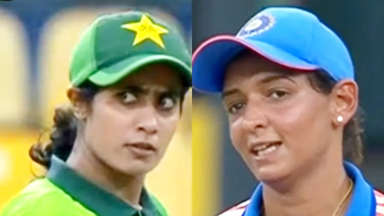 Harmanpreet Kaur and Nashra Sandhu