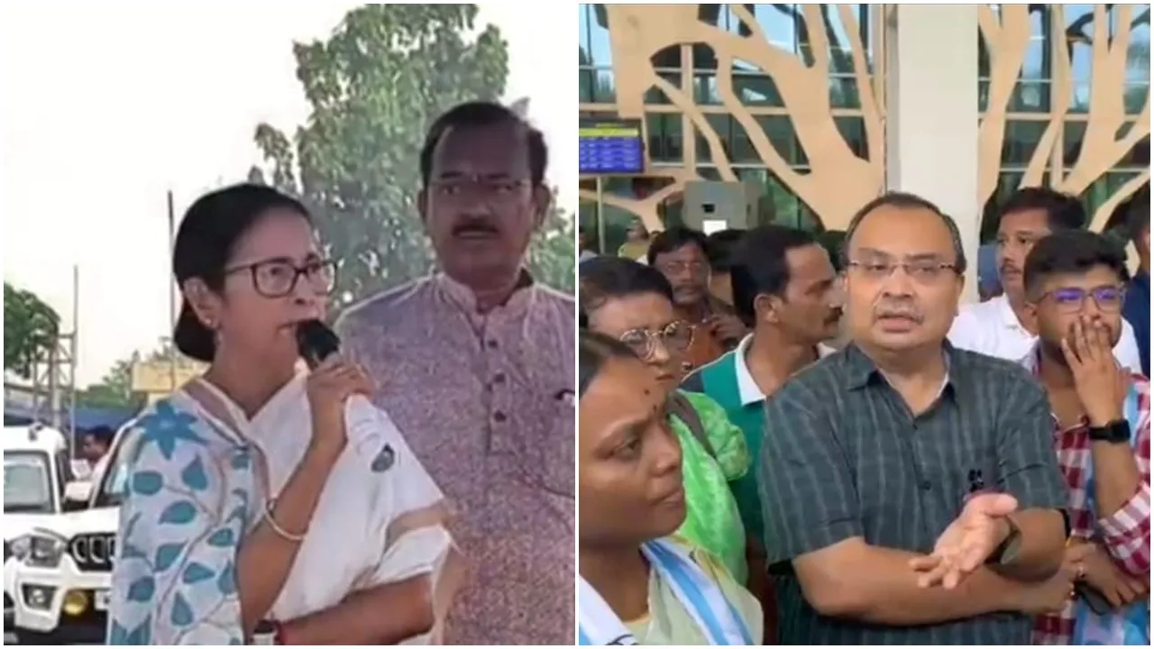 তৃণমূল প্রতিনিধি দল, গাড়ি নাদেয়া, পুলিশ বাধা, মমতা বন্দ্যোপাধ্যায়, আগরতলা বিমানবন্দর  Tripura, TMC delegation, car denied, police obstruction, Mamata Banerjee, Agartala airport