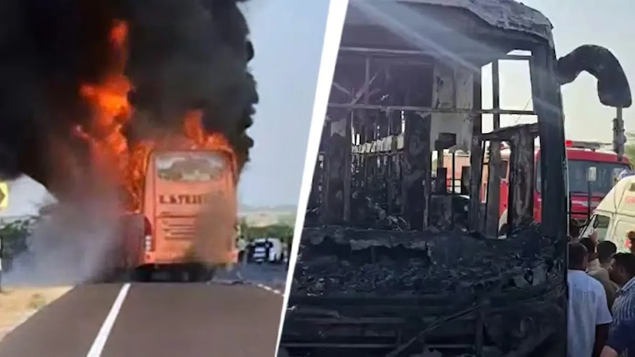 20 dead in Jaisalmer bus fire:চলন্ত বাসে ভয়াবহ অগ্নিকান্ড