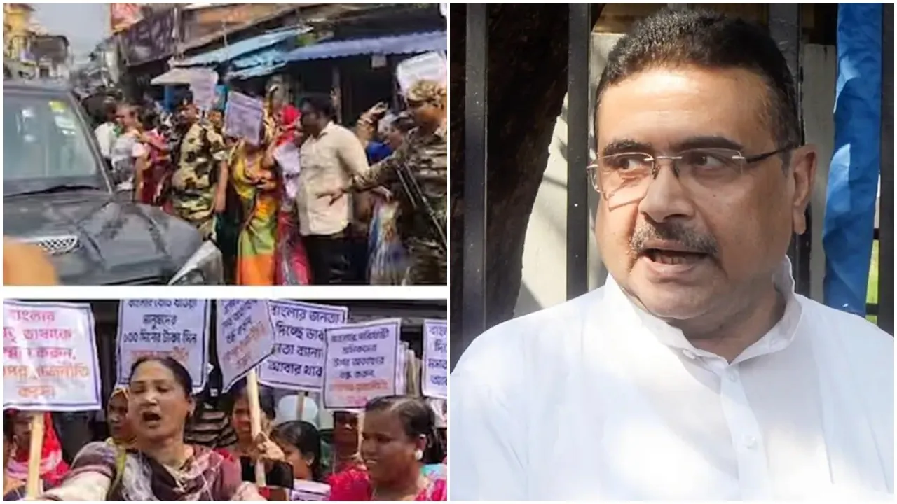 suvendu-adhikari-protest-mandirbazar-kali-puja-incident