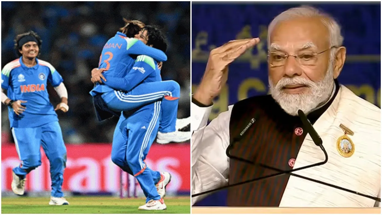 "PM Modi, Women’s World Cup 2025, India vs South Africa final, Harmanpreet Kaur, Shafali Verma, Deepti Sharma, DY Patil Stadium, ICC title, Indian women’s cricket team, historic win, sports inspiration"