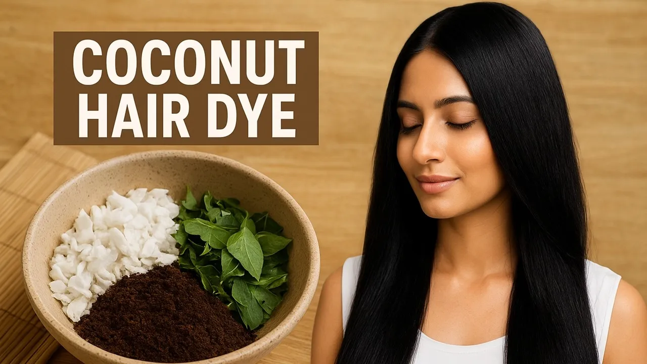 Coconut Hair Dye Hack: নারকেল দিয়ে কালো করুন চুল।