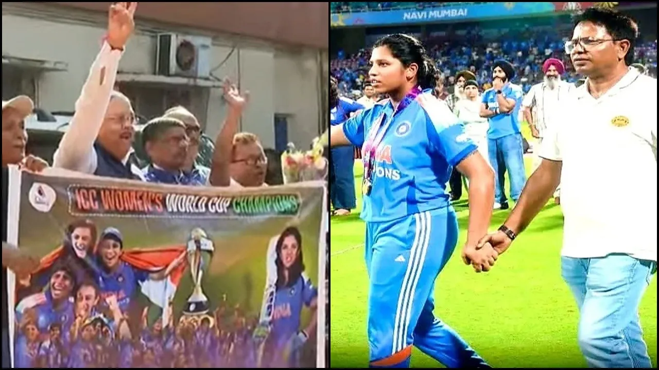 Richa Ghosh, Richa Ghosh World Cup, Richa Ghosh Siliguri, Richa Ghosh return, Richa Ghosh homecoming, Indian women cricket team World Cup, Richa Ghosh family, Richa Ghosh mother, Richa Ghosh father, Richa Ghosh reception, Siliguri welcome Richa Ghosh, Women’s World Cup 2025, Indian women team champions, Richa Ghosh batting, Narendra Modi wishes Richa Ghosh