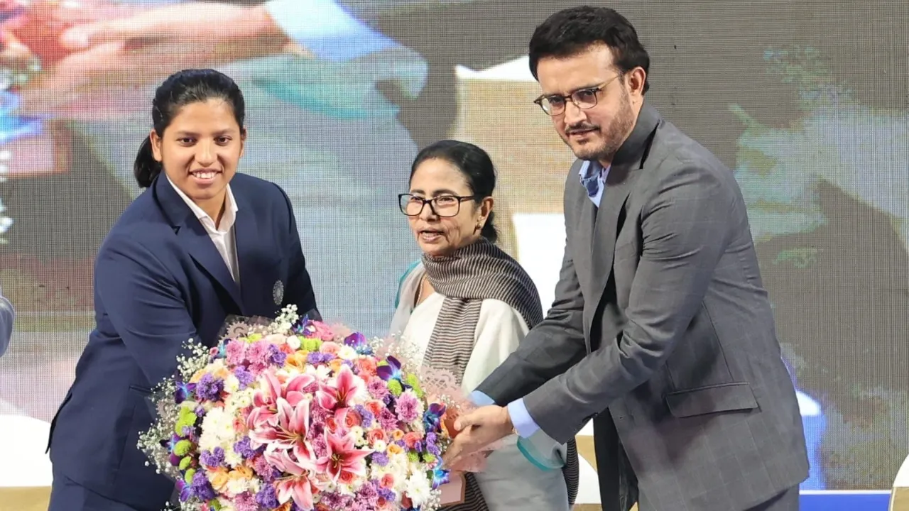 Sourav Ganguly and Richa Ghosh