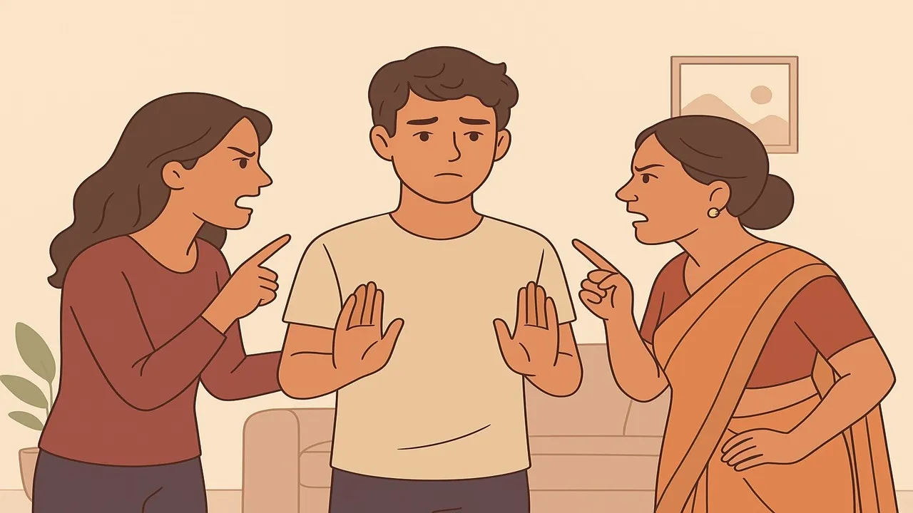 wife mother conflict,  son resolving family disputes,  domestic issues guide,  family peace tips,  marital problems solutions,  mother-in-law daughter-in-law clash,  son’s role in family harmony  ,handle wife and mother fight  ,Indian family conflicts,  relationship management tips,স্ত্রী ও মায়ের ঝগড়া,  ছেলের করণীয়,  পারিবারিক অশান্তি সমাধান,  ঘরোয়া কলহ,  শাশুড়ি-বৌমার বিরোধ  ,পরিবারে শান্তি আনার উপায়  ,দাম্পত্য সমস্যা  ,ছেলে কীভাবে সামলাবে , পারিবারিক সম্পর্ক  ,মানসিক চাপ পরিবার