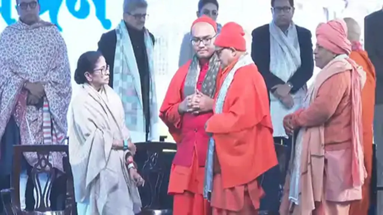 Durga Angan, Newtown Durga Angan, Mamata Banerjee, West Bengal Government, Durga Temple Project, Employment Generation, BJP attack on Mamata, Amit Malviya statement, Durga Angan controversy, Newtown development, Bengal politics, TMC BJP clash