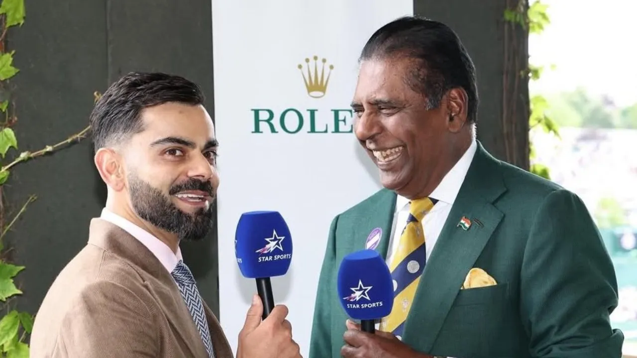 Vijay Amritraj with Virat Kohli