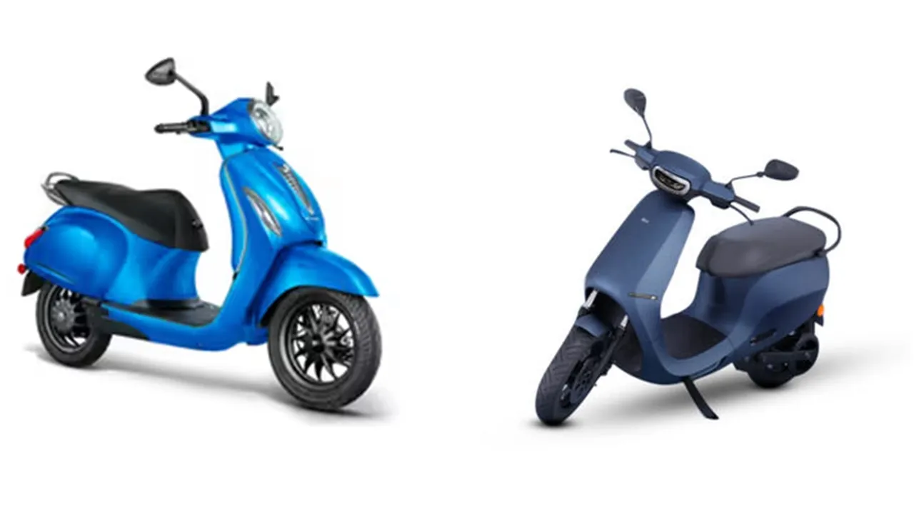 Bajaj Chetak Blue 3202 VS Ola S1