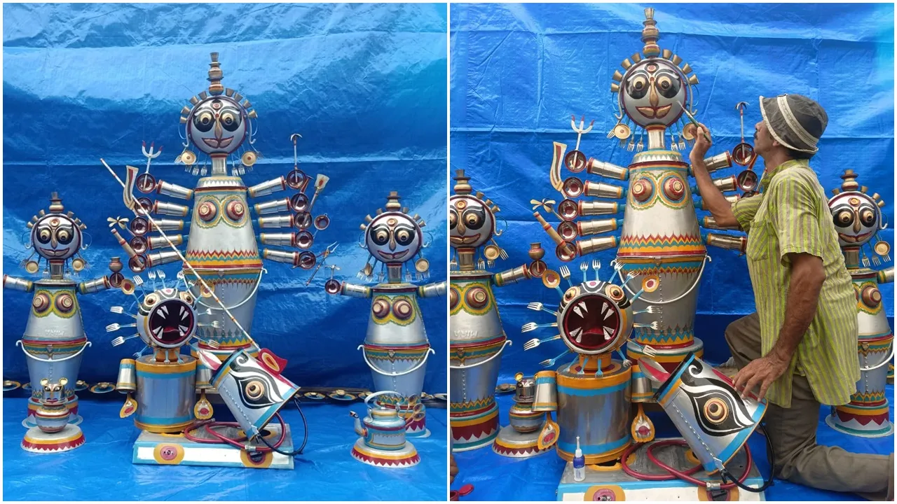 unique durga idol