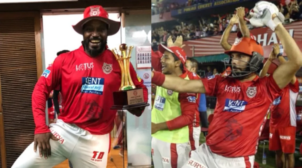 Yuvraj Singh Dances In Dugout After Chris Gayle Hits Season's 1st Century