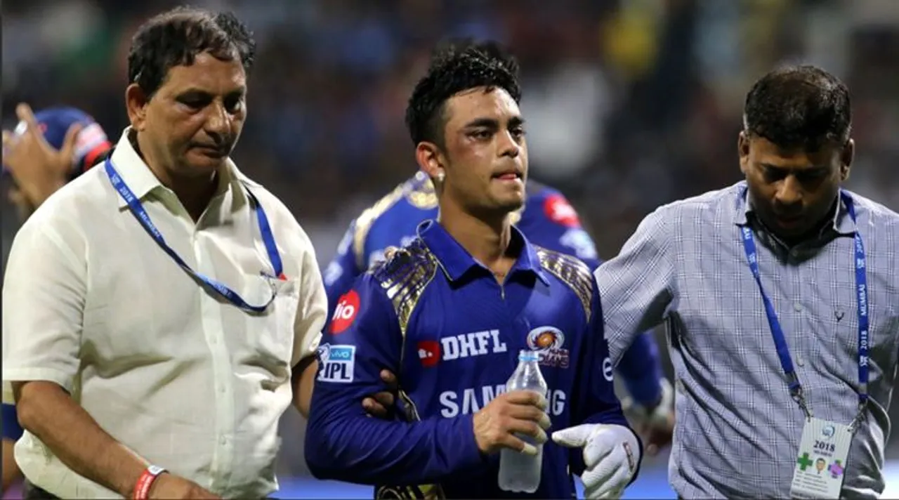 Ishan Kishan Ball Hits Near His Right Eye