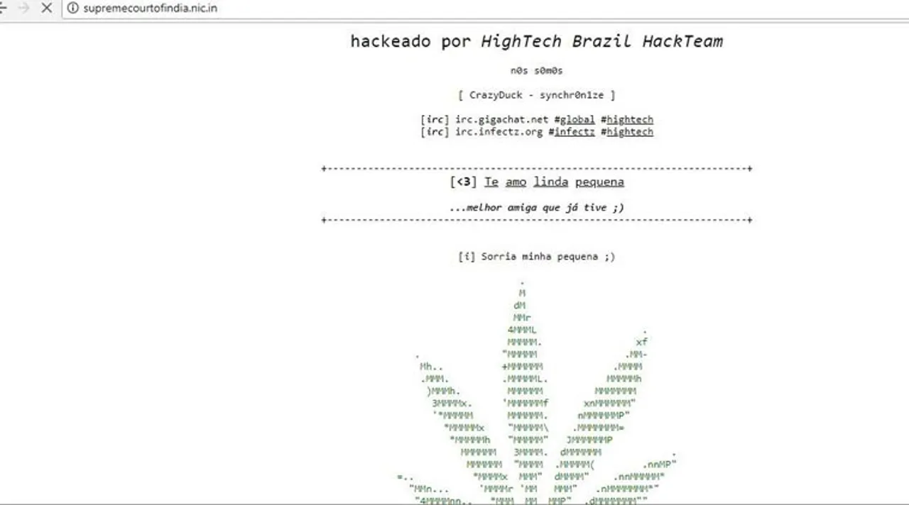 supreme court, website hacked