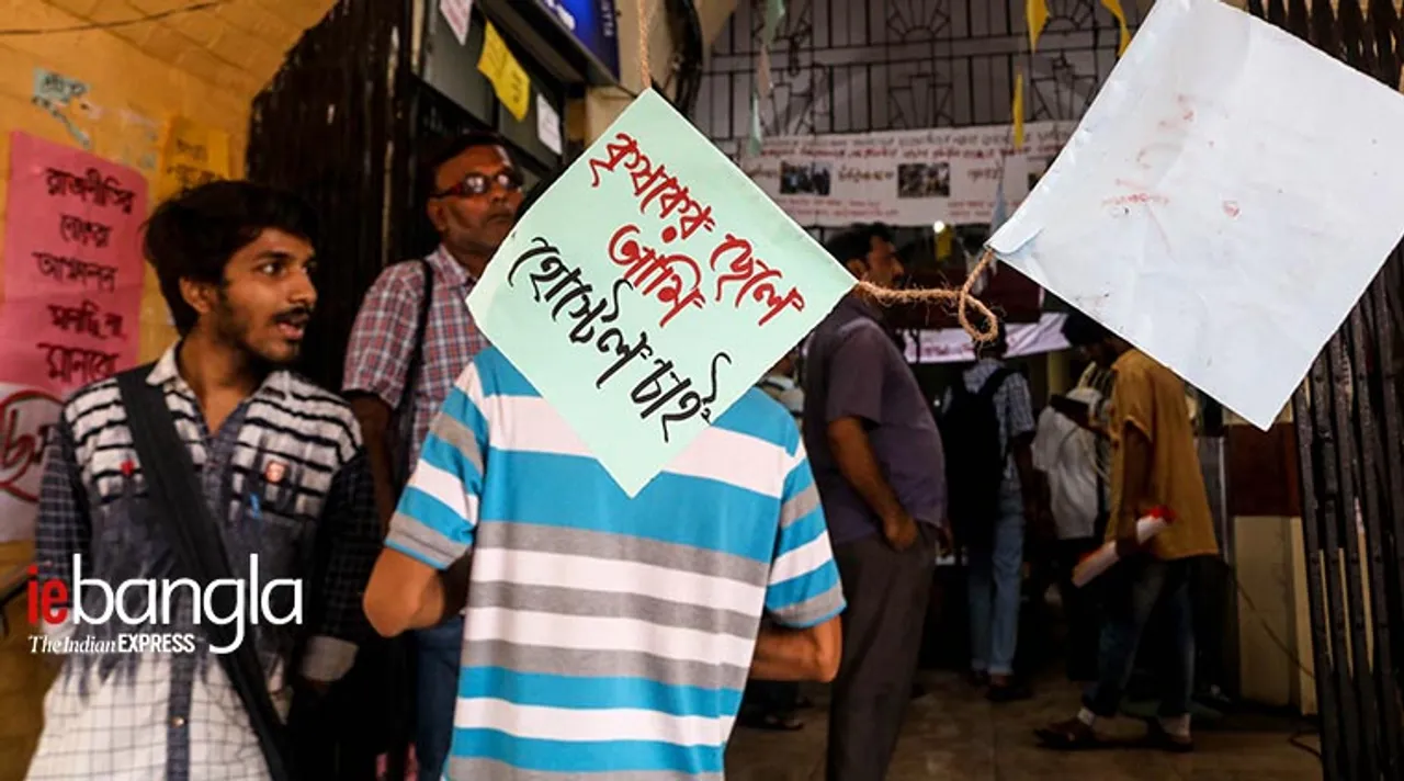 Medical college Hunger strik last day Express Photo Shashi Ghosh