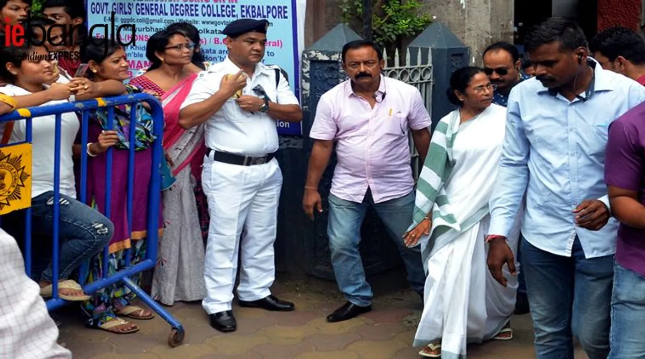 CM Mamata Banerjee during her visit to Asutosh Collegeon Monday, July 02,2018Express photo.