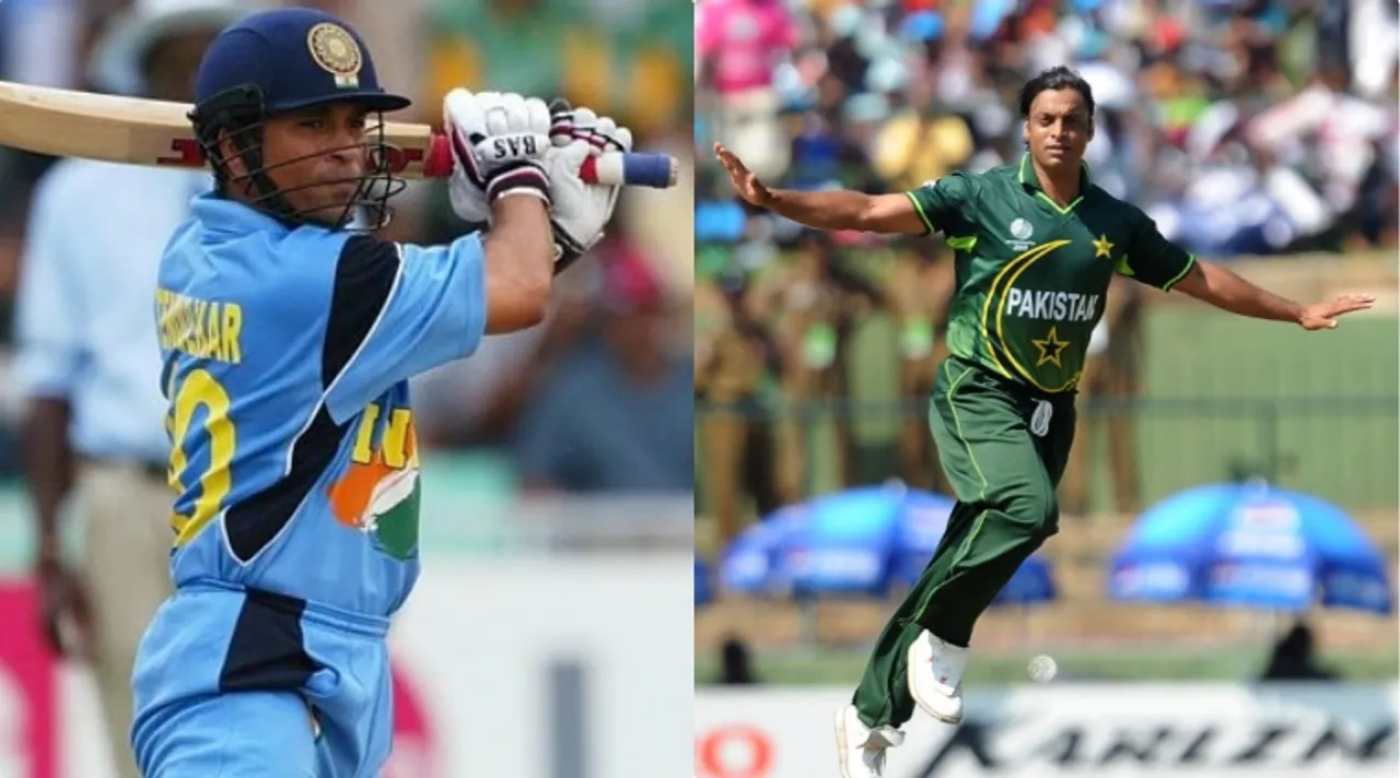 Shoaib Akhtar and Sachin Tendulkar
