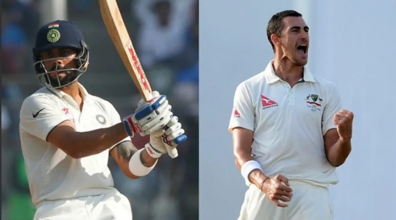 Virat Kohli and Mitchell Starc