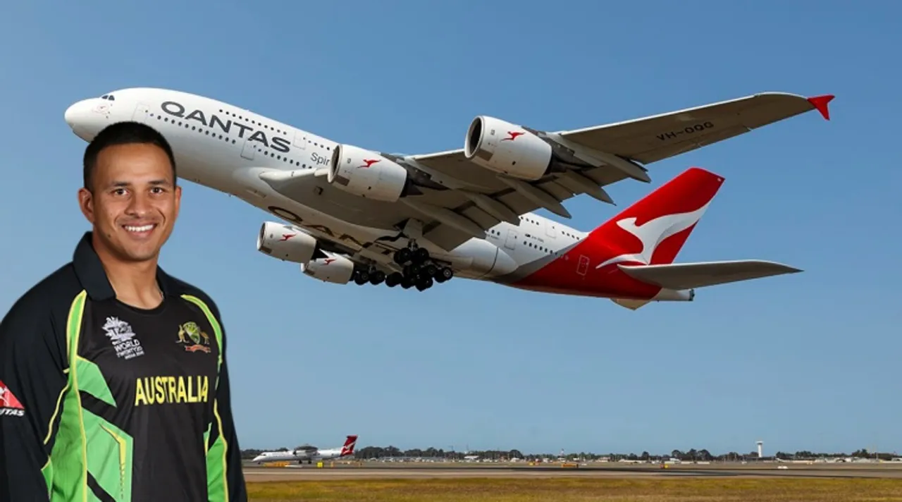 usman Khawaja put his flying skills to the test, taking control of an Airbus A380.