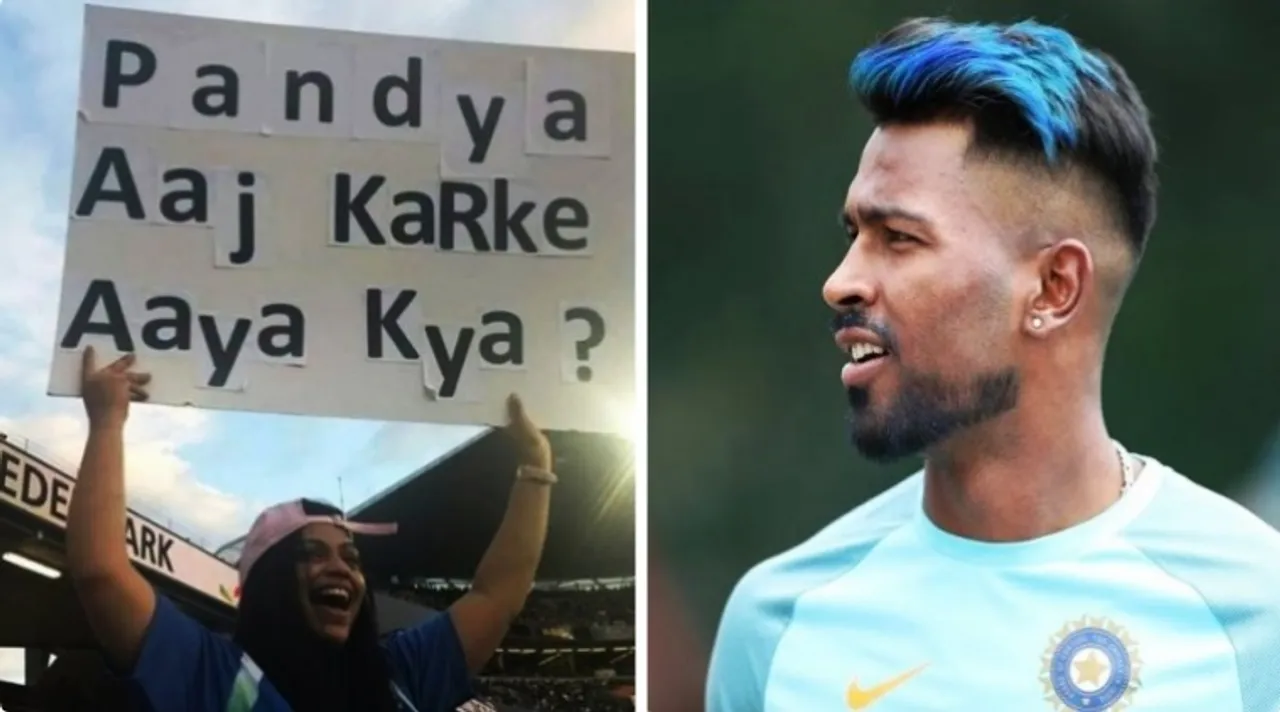 Female Fan TROLLS Hardik Pandya With Banner