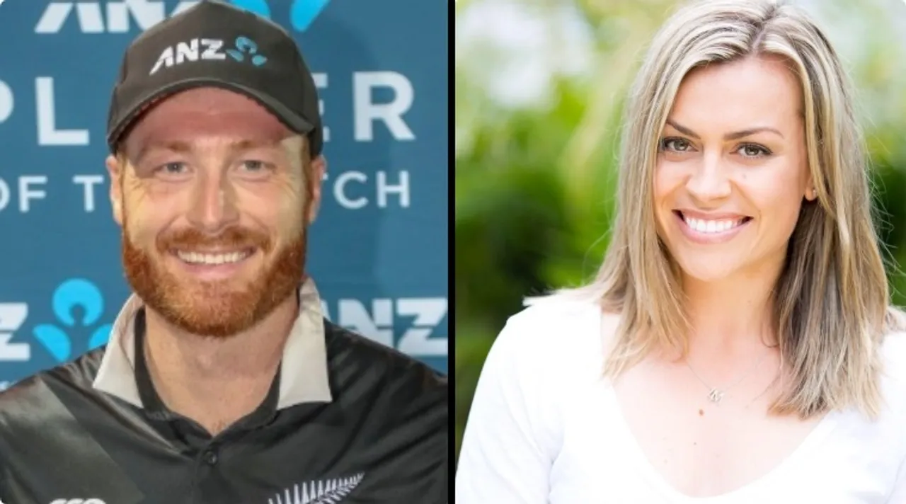 New Zealand batsman Martin Guptill interviewed by wife Laura McGoldrick