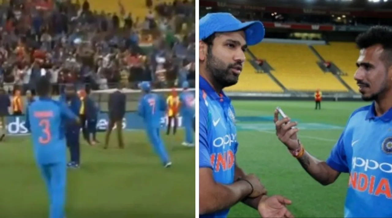 Yuzvendra Chahal chases MS Dhoni