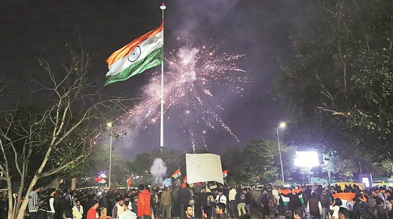 celebration after surgical strike