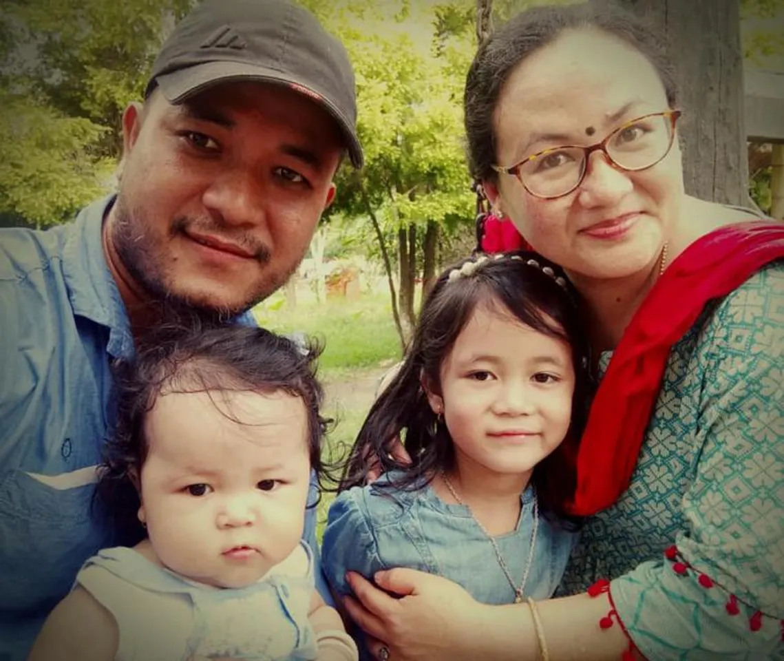 family of manipuri journalist kishorechandra