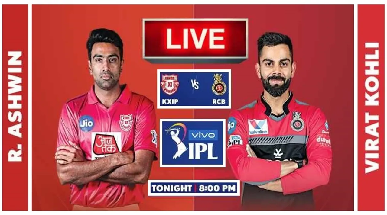 KXIP vs RCB Math Live, CSK vs KKR 2019