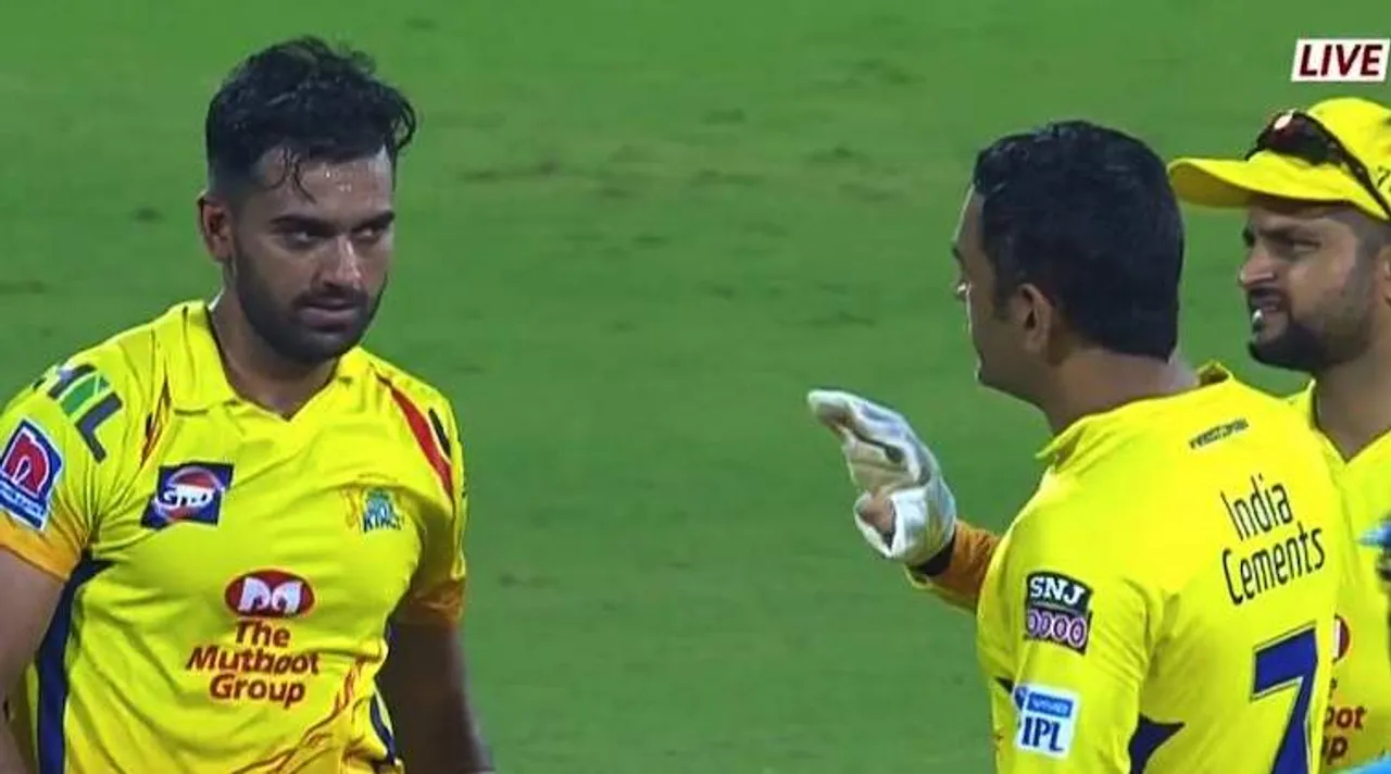 MS Dhoni Loses His Cool, Lashes Out At Deepak Chahar