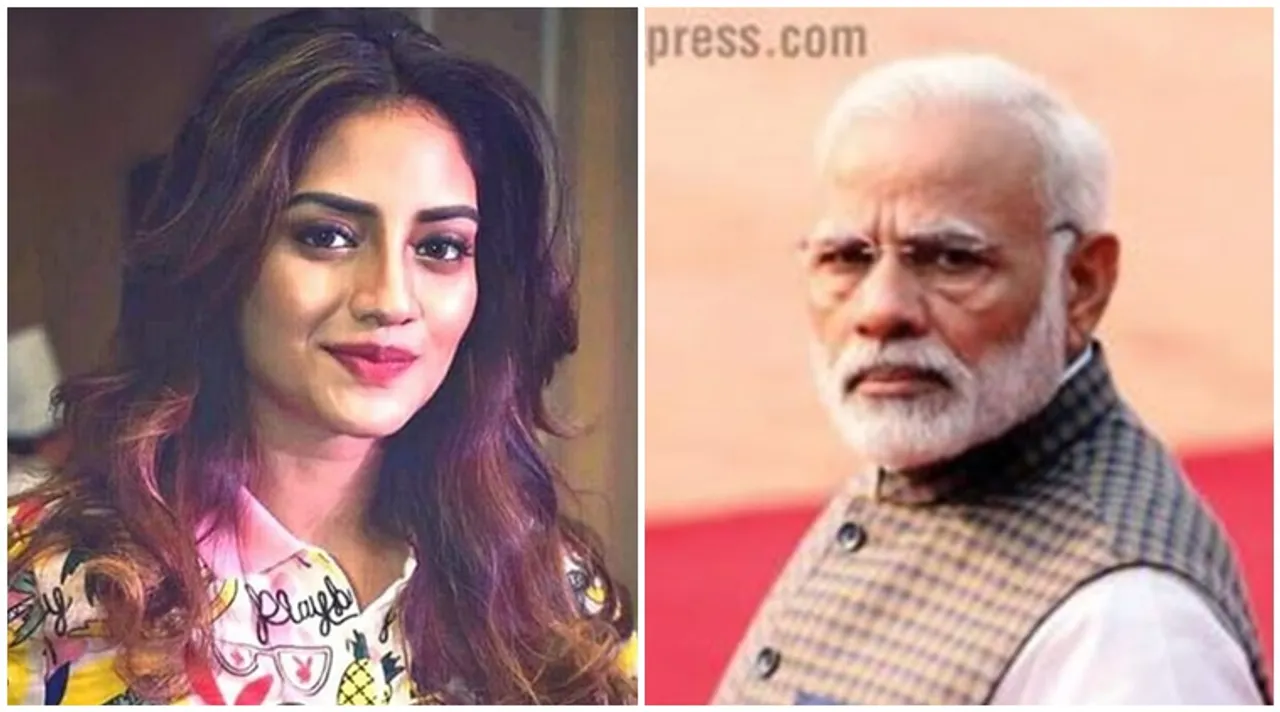 nusrat jahan, modi, নুসরত জাহান, মোদী
