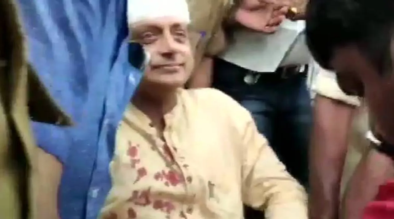 shashi tharoor head injury