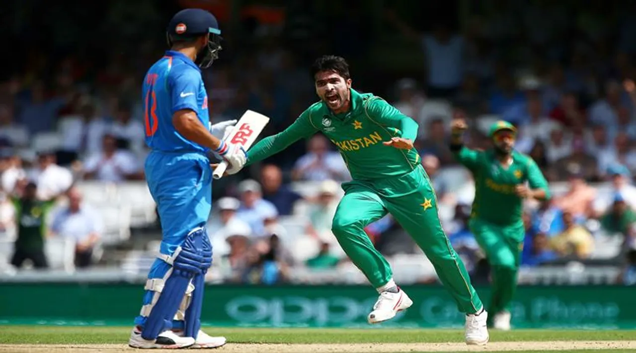 Virat Kohli and Mohammad Amir