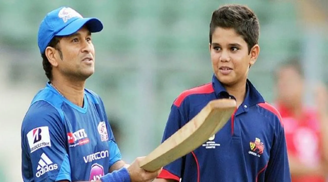 sachin with Arjun Tendulkar_759