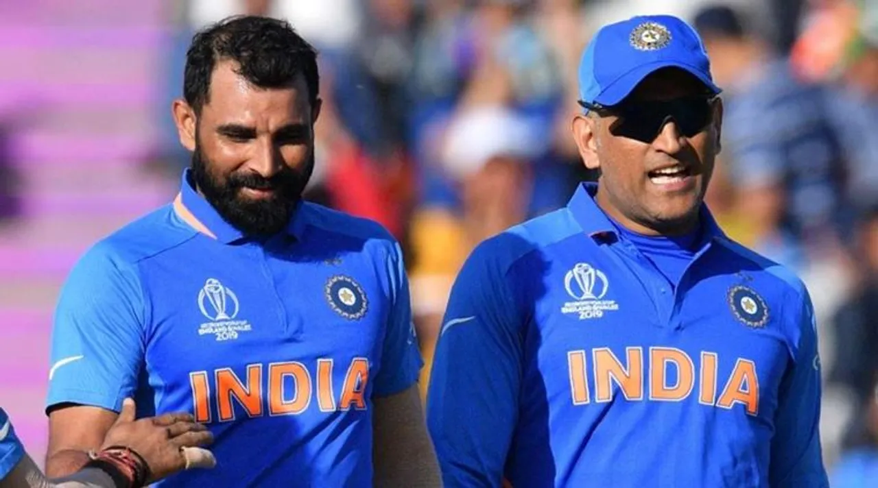 mohammed shami and ms dhoni