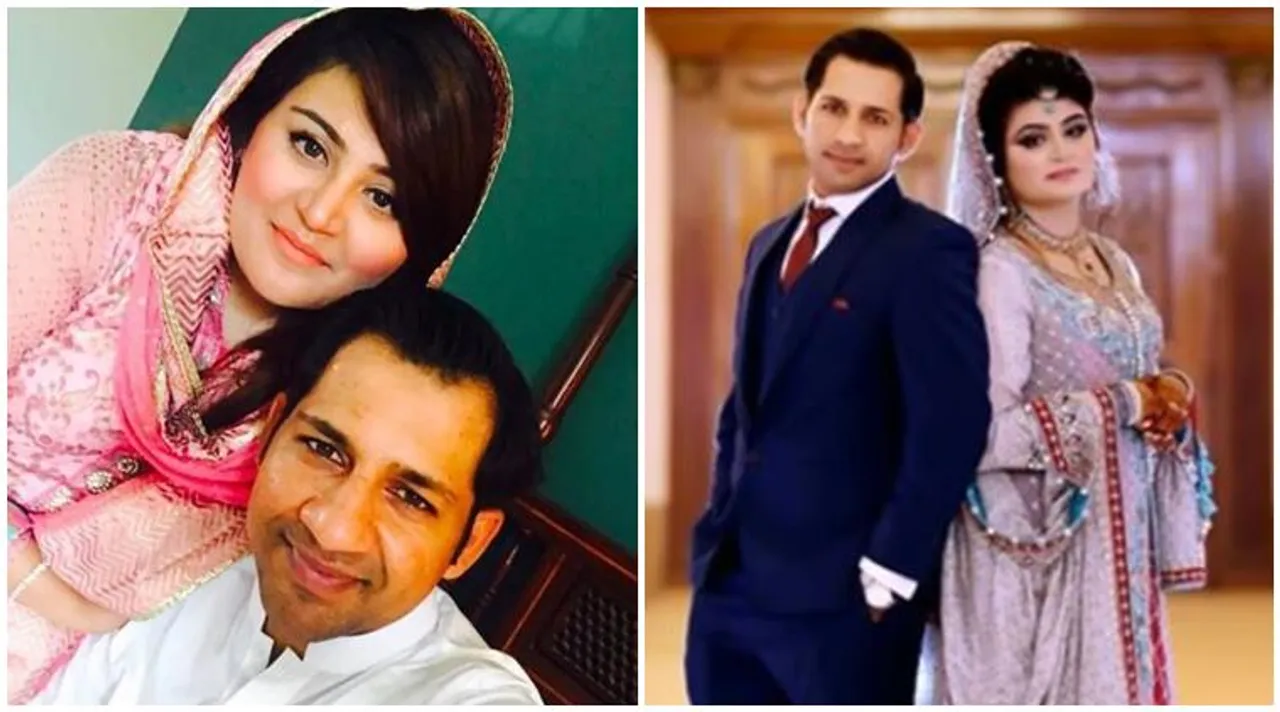 sarfaraz with wife