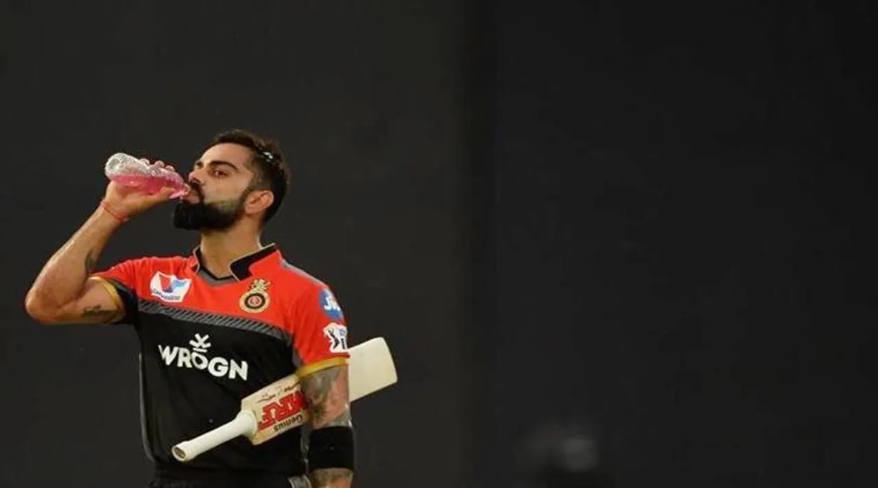 virat kohli drinking