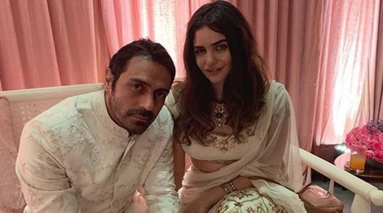 Arjun Rampal and Gabriella Demetriades first child