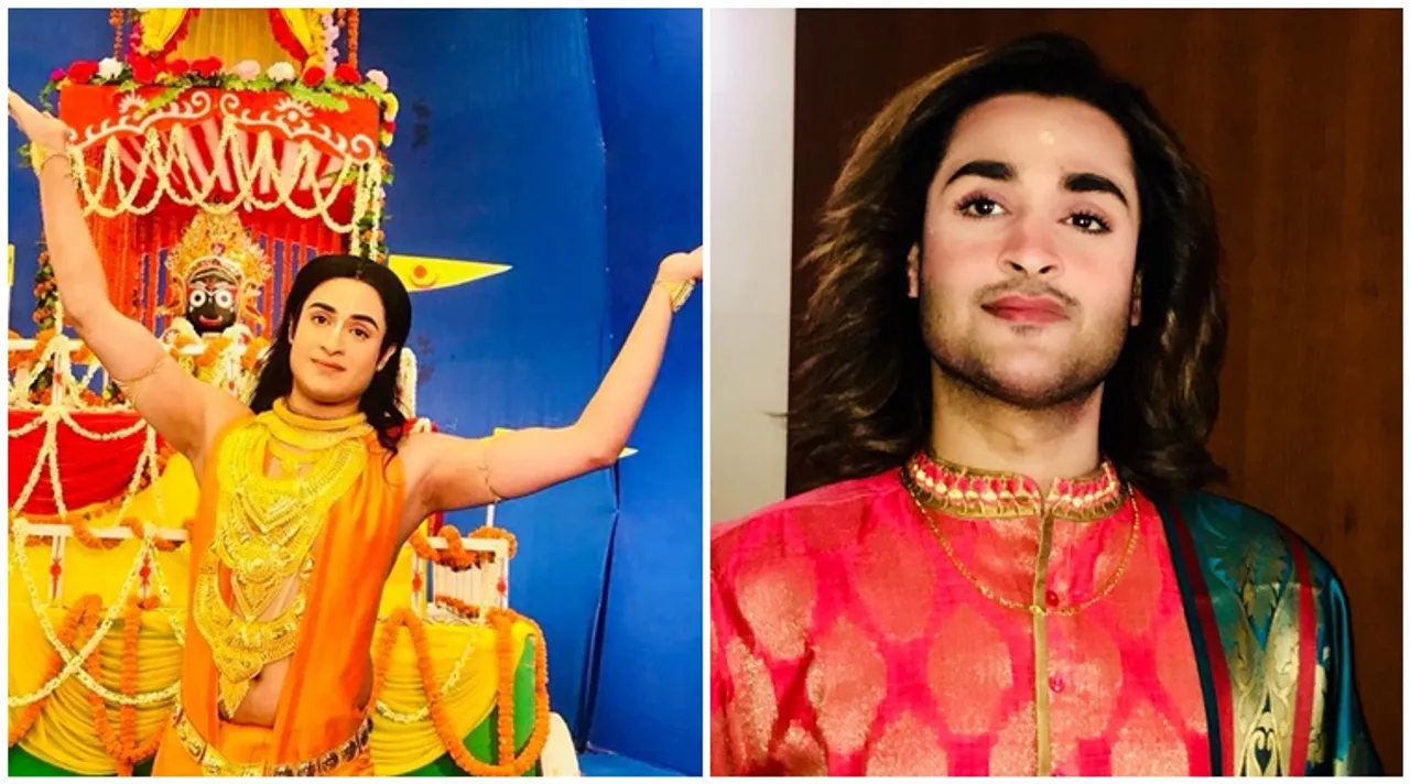 Bengali television Sree Chaitanya actor at ISKCON Mayapur Rathyatra