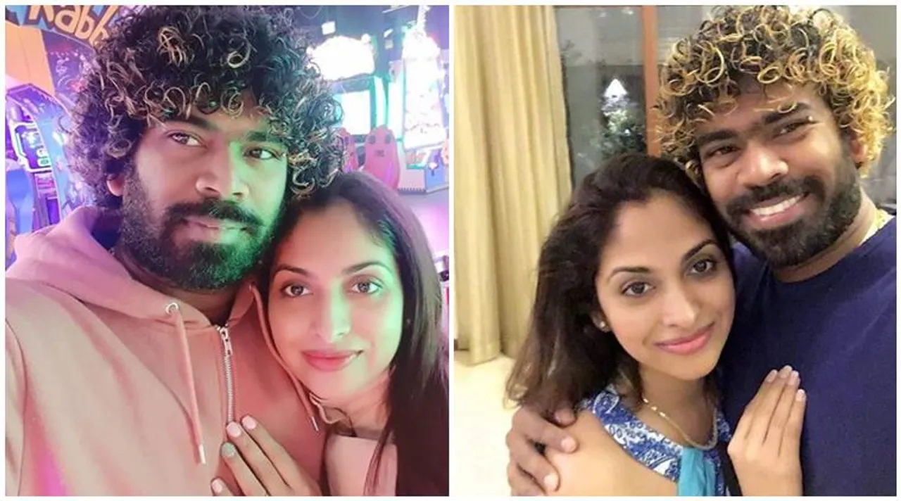 malinga with wife tanya