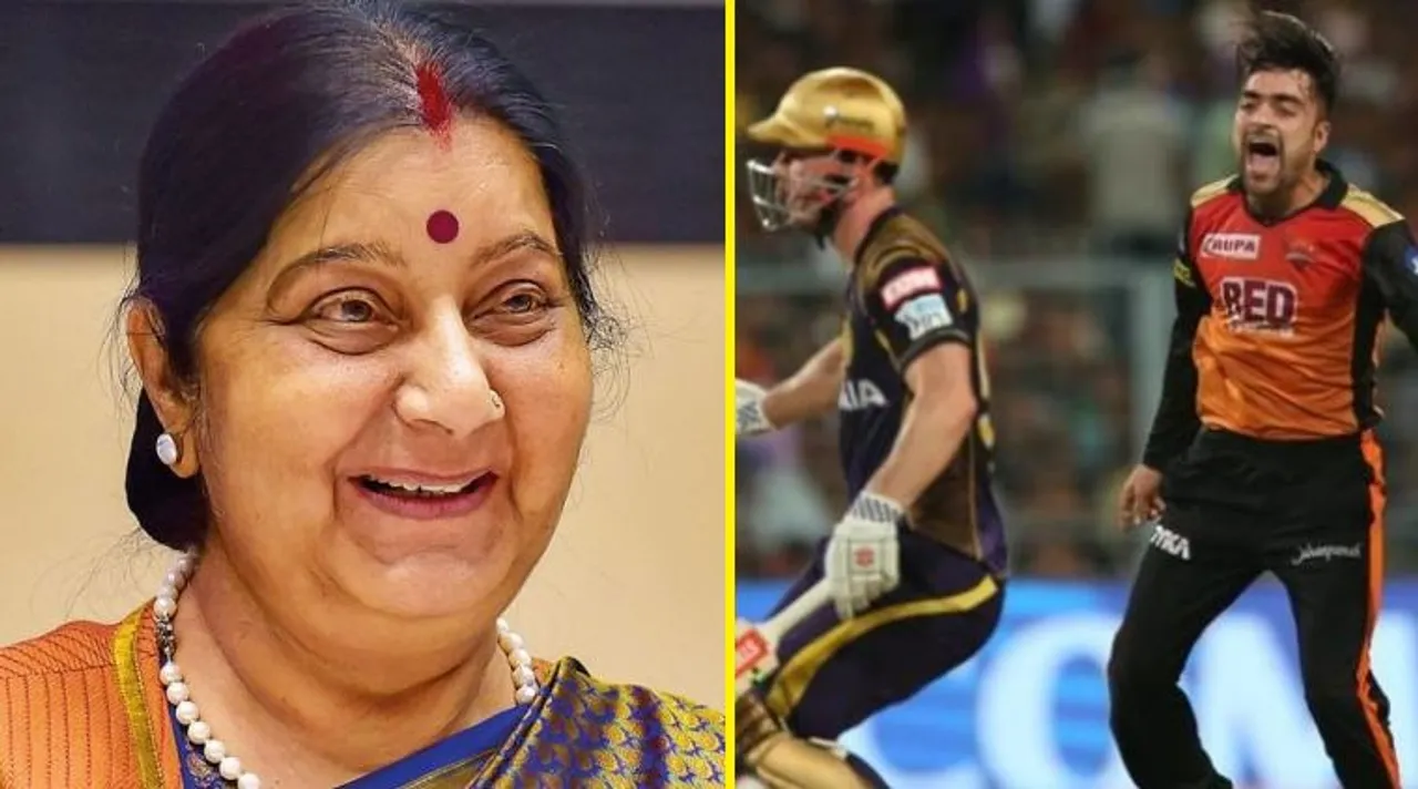 Sushma Swaraj’s tweet on Afghanistan’s Rashid Khan