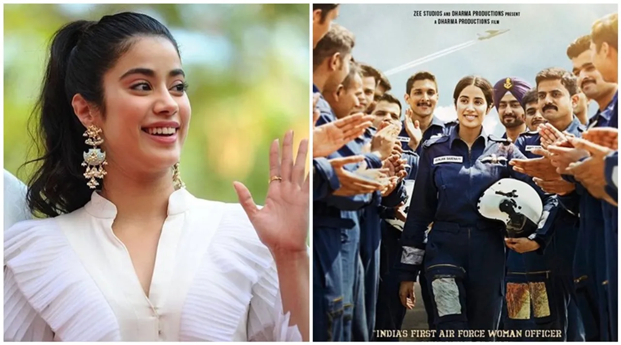 Janhvi Kapoor in Gunjan Saxena The Kargil Girl first look released by Karan Johar