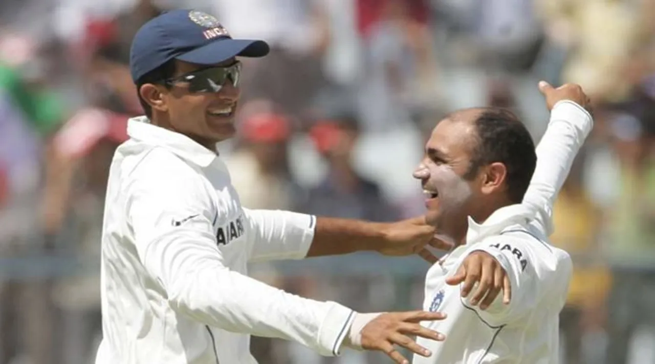 Sourav Ganguly and Virendra Sehwag