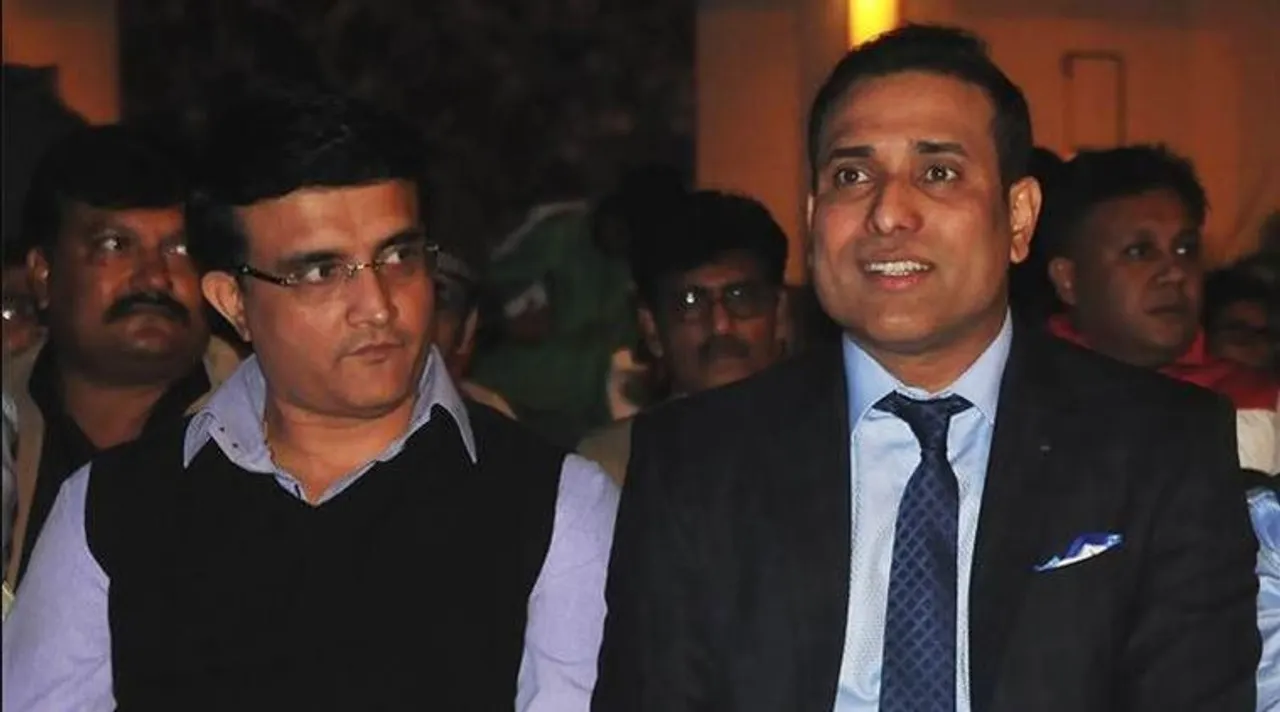 Sourav Ganguly with VVS Laxman