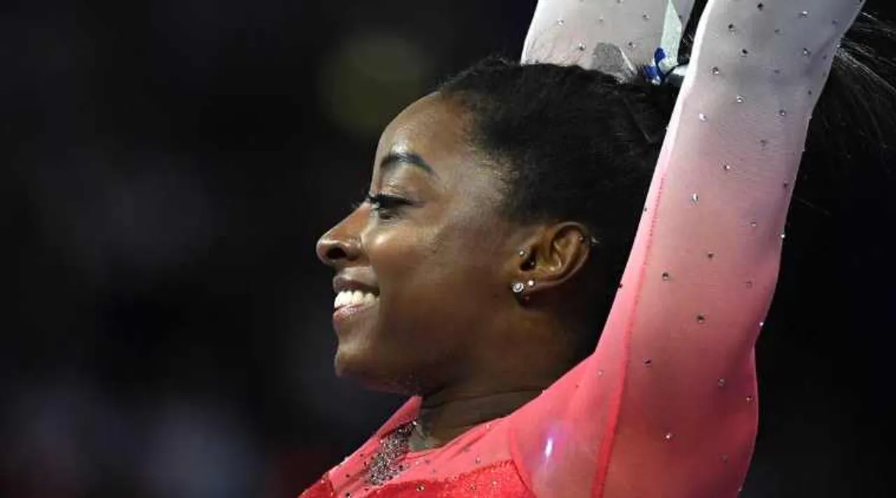 Simone Biles won a record 21st medal at the world gymnastics championships