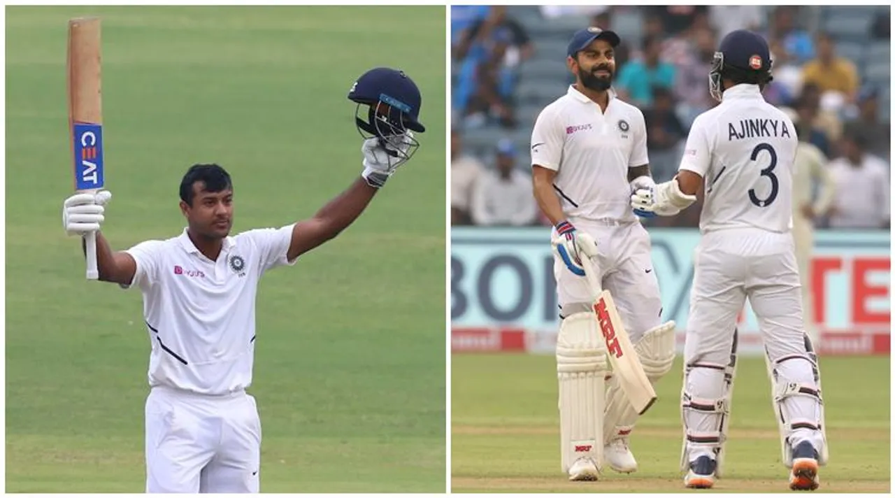 mayank agarwal, virat kohli and ajinkya rahane