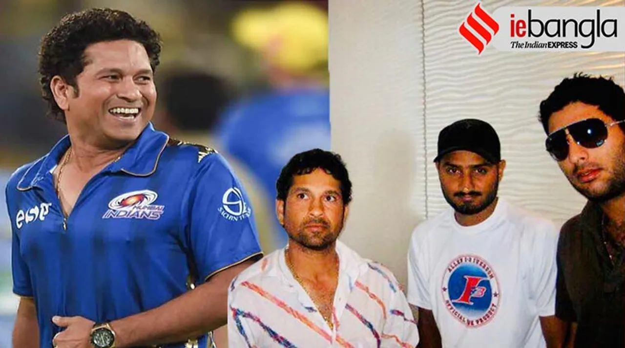 Sachin Tendulkar pulls Yuvraj’s leg