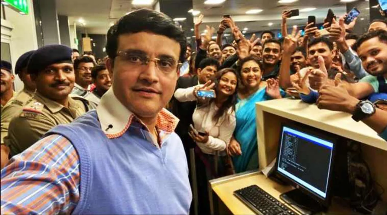 BCCI President Sourav Ganguly's Airport Selfie With Fans
