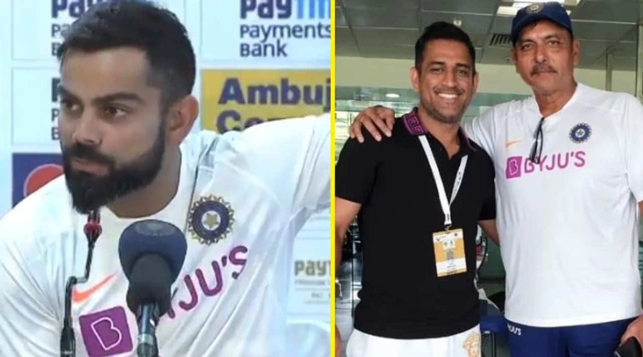 With MS Dhoni in change room, Virat Kohli tells reporters, ‘Say, hello’