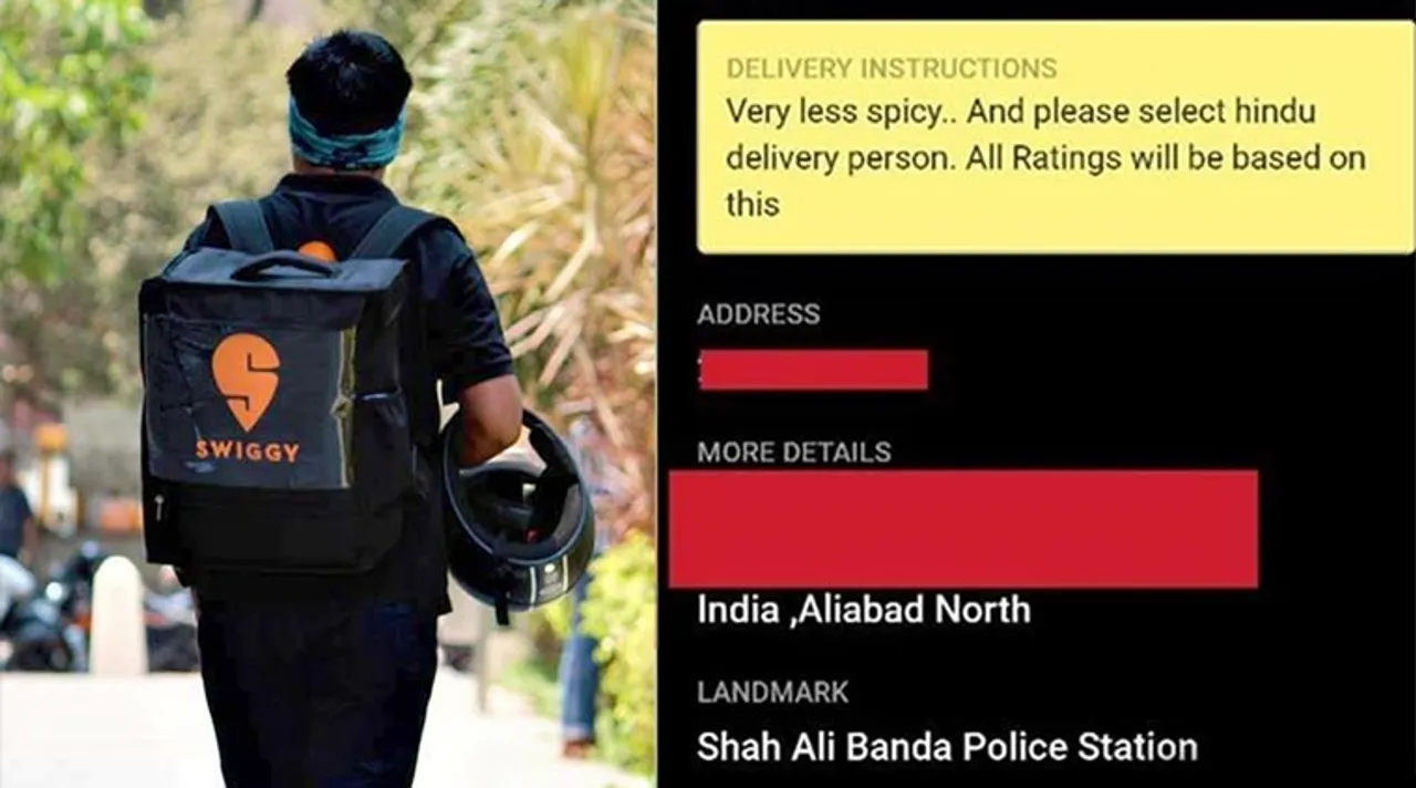 swiggy muslim delivery person hyderabad
