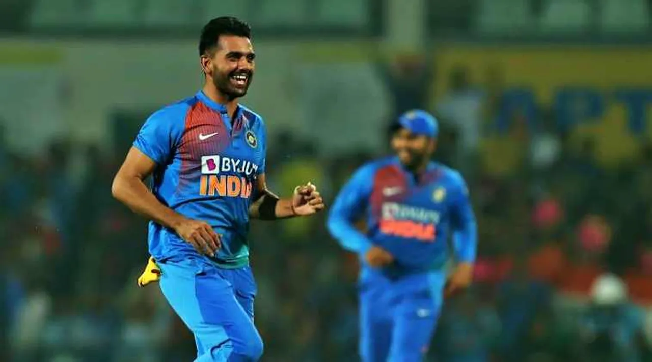 Rohit Sharma and Deepak Chahar after match